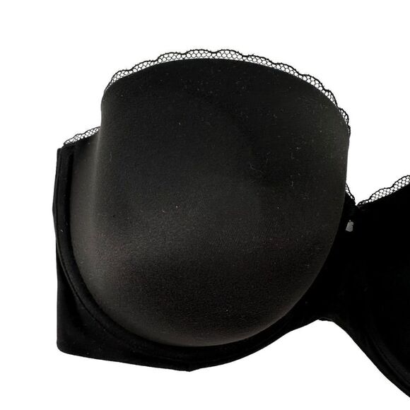 Calvin Klein Strapless Bra 36D Black Underwired Lightly Padded Back Closure Bra - Picture 3 of 9
